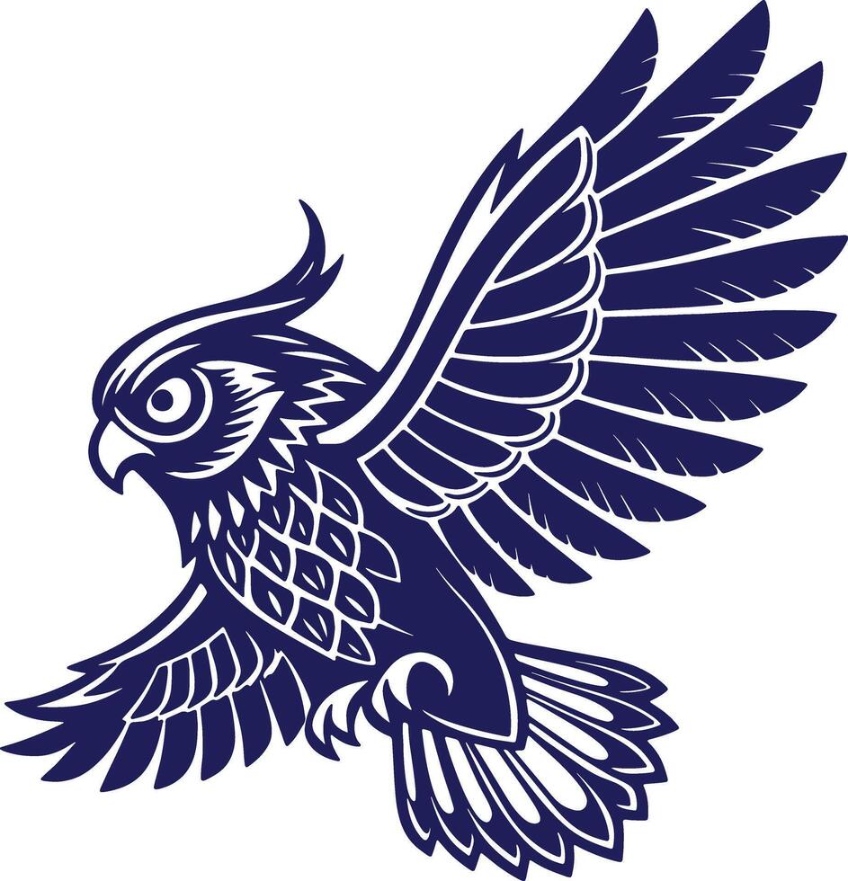 Majestic Owl Silhouette Design for Nature-Inspired Art and Decor vector