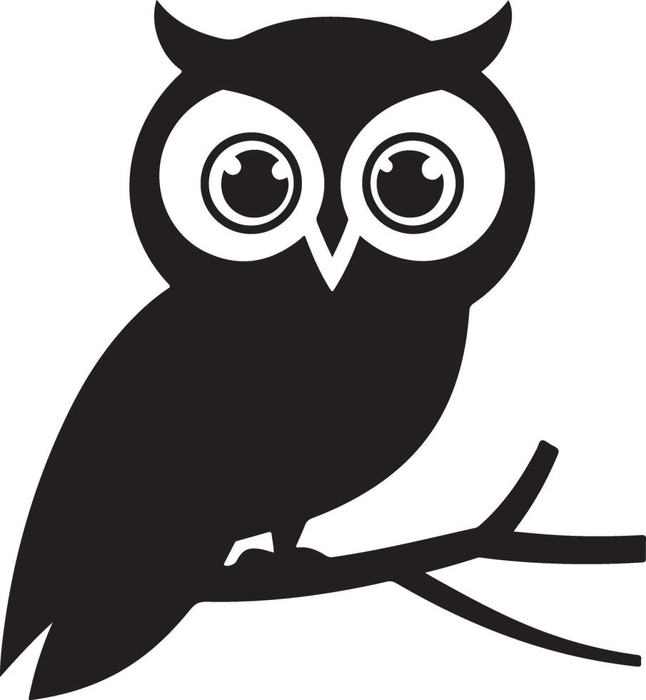 Mystical Owl Silhouette Graphic for Stickers, T-Shirts, and More vector