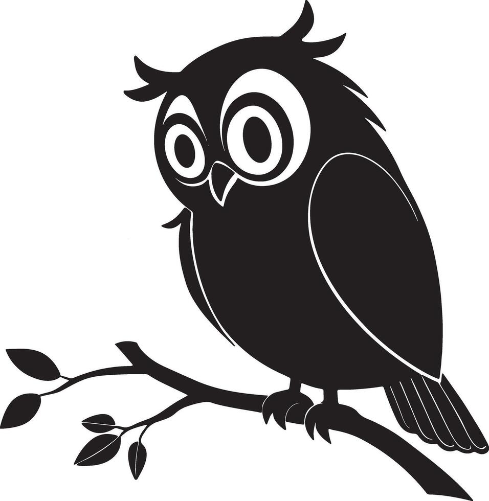 Classic Owl Bird Silhouette for Art Prints and Merchandise vector