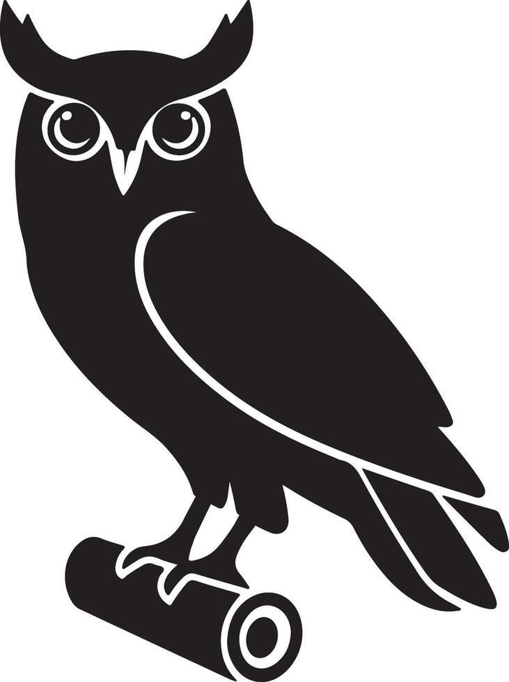 Whimsical Owl Silhouette Design for Kids' Rooms and Party Themes vector