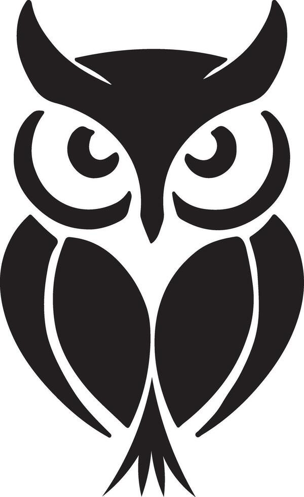 Creative Owl Bird Silhouette for Custom Tote Bags and Accessories vector