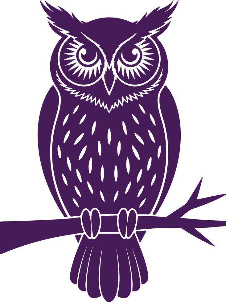 Realistic Owl Silhouette Graphic for Eco-Friendly Product Branding vector