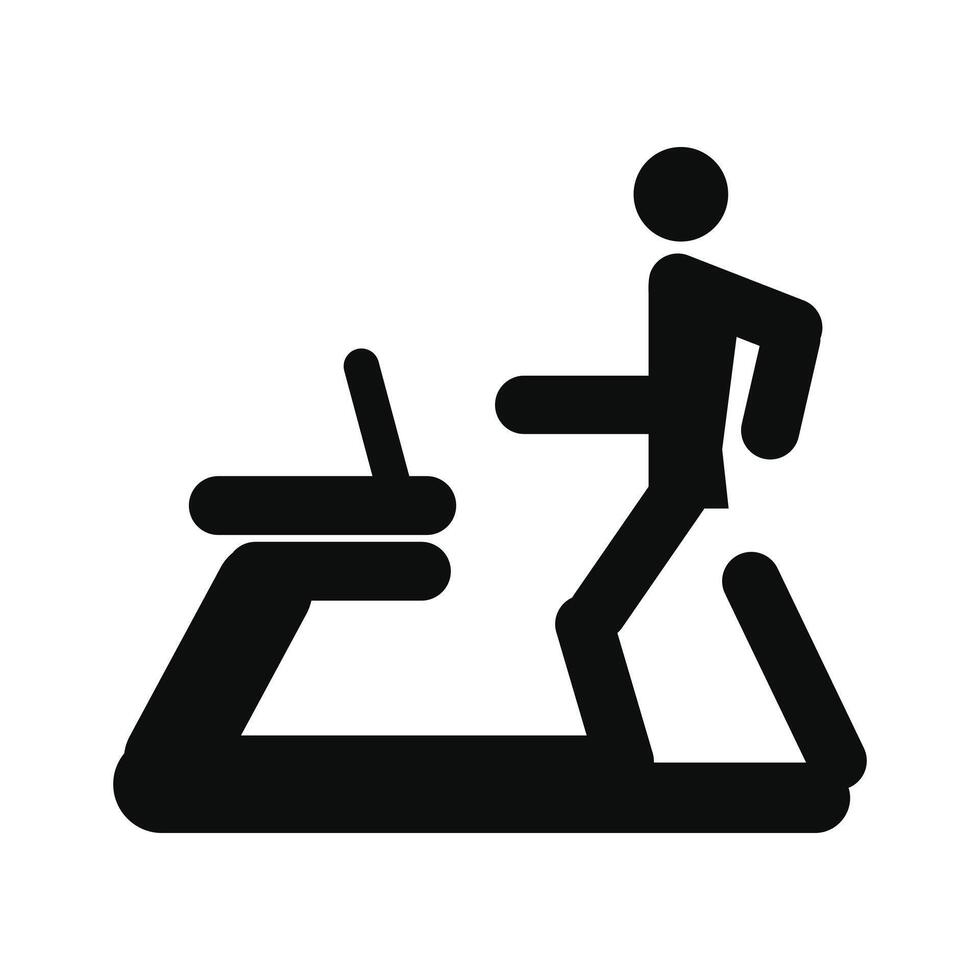 treadmill icon logo design template vector
