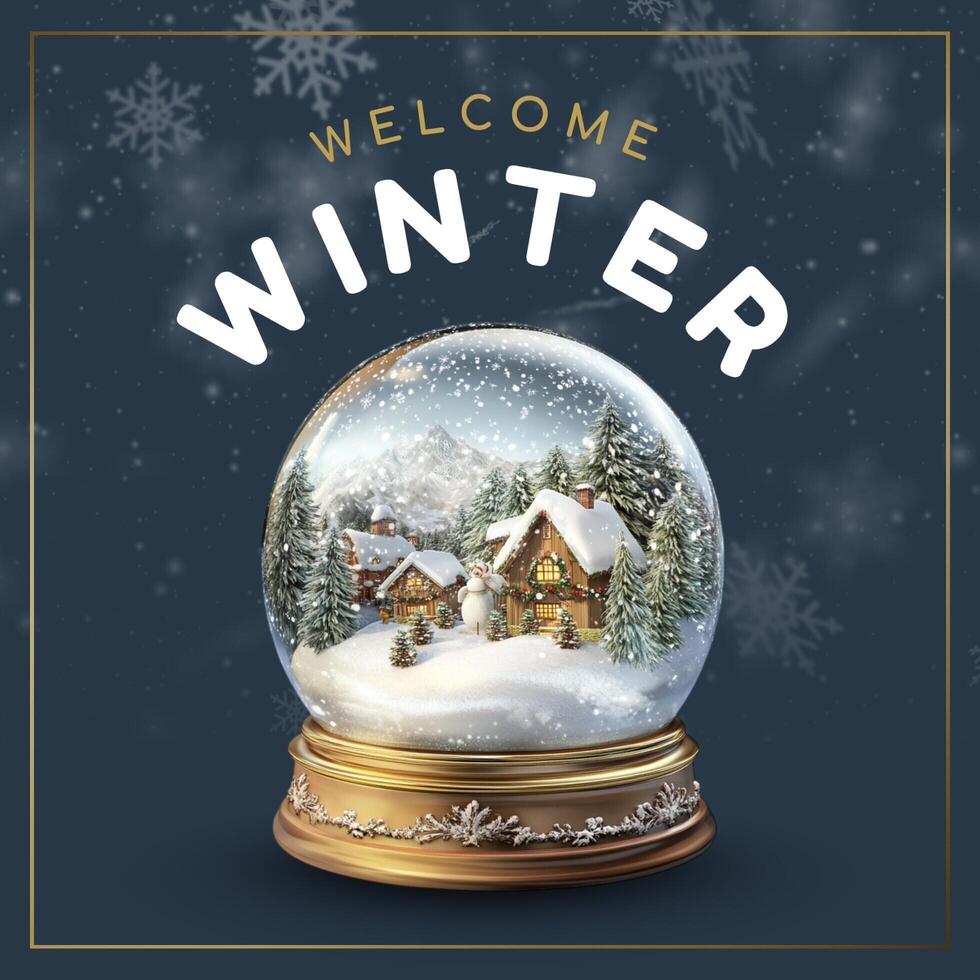 Welcome Winter for Instragram Post Template