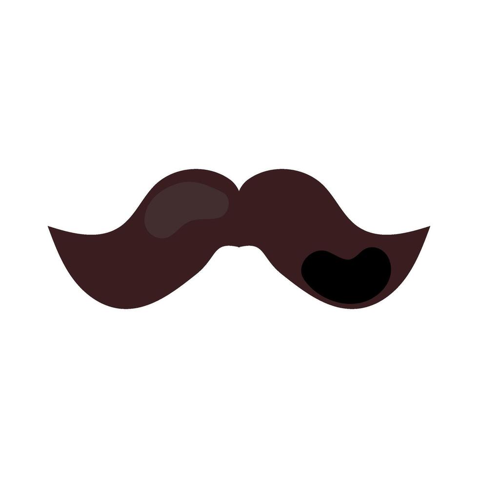 False Decorative Men Mustache Of Solid Macho vector
