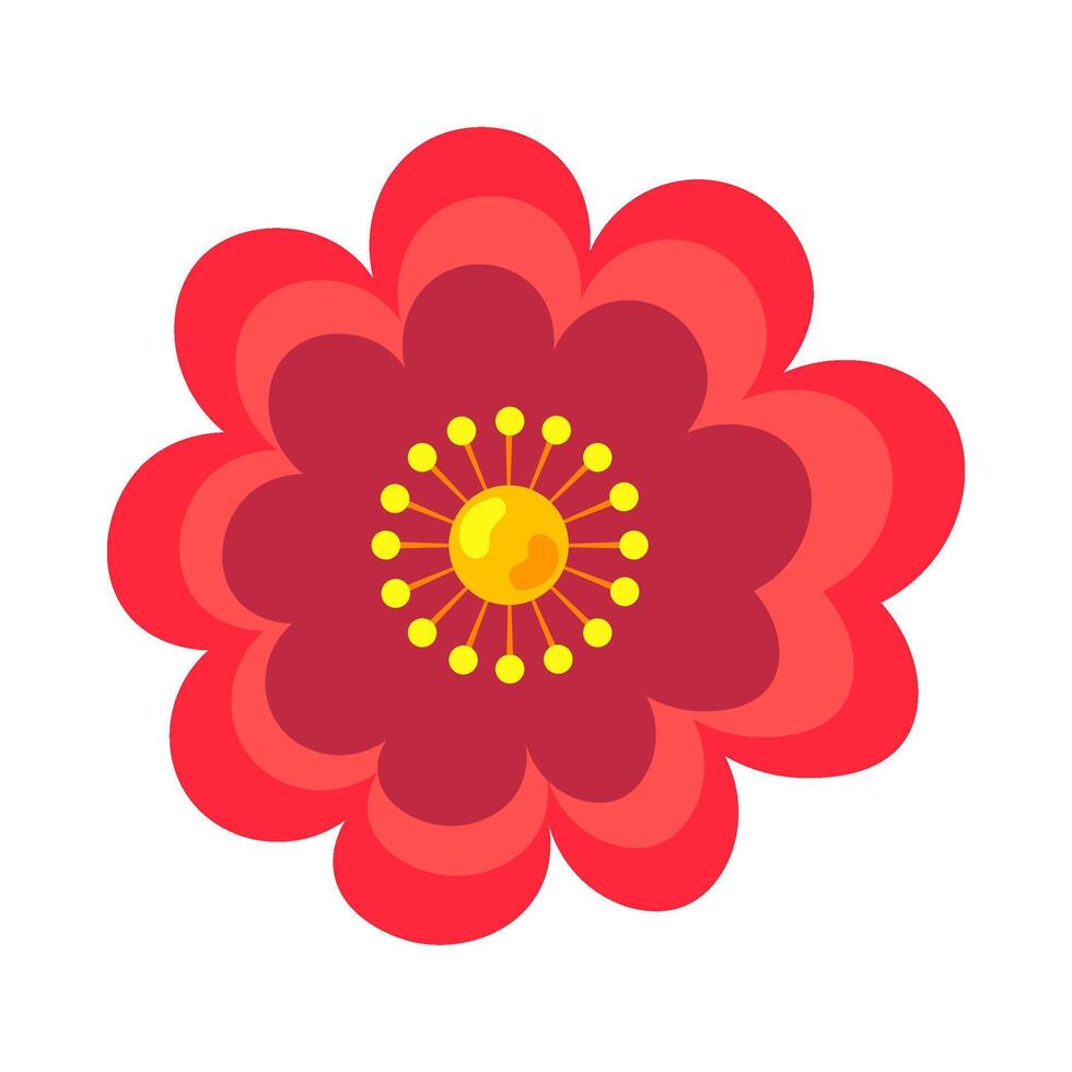 Red Gerbera Flower For Headdresses And Wreaths vector