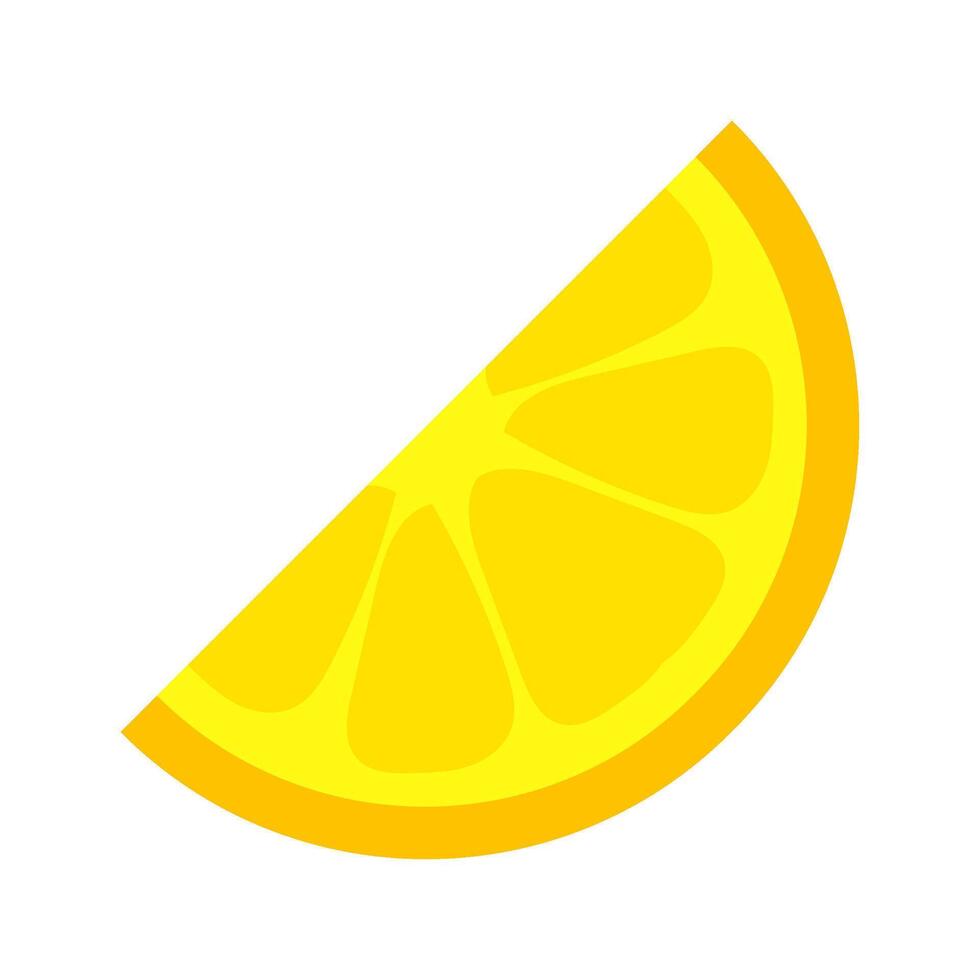 Lemon Wedge For Garnishing Tequila Drinks vector