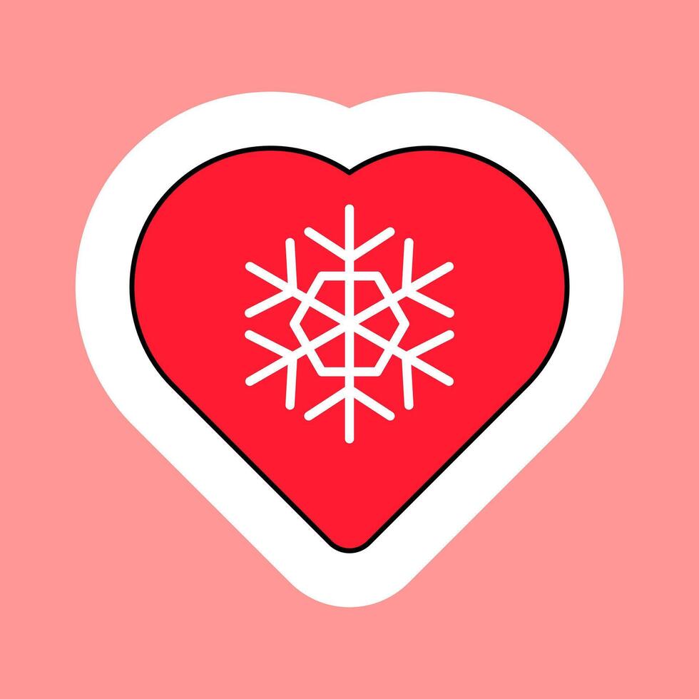 Greeting Card In Shape Of Heart Retro Y2K Sticker vector