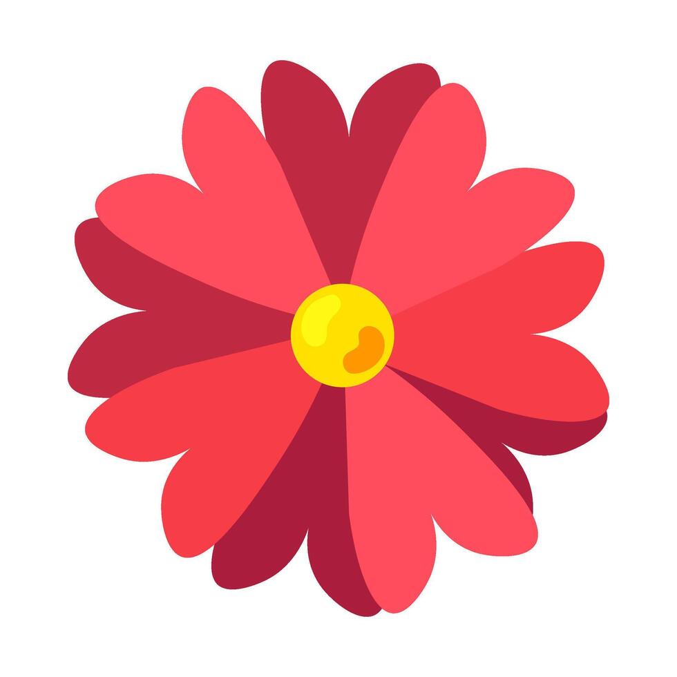 Red Gerbera Flower For Headdresses And Wreaths vector