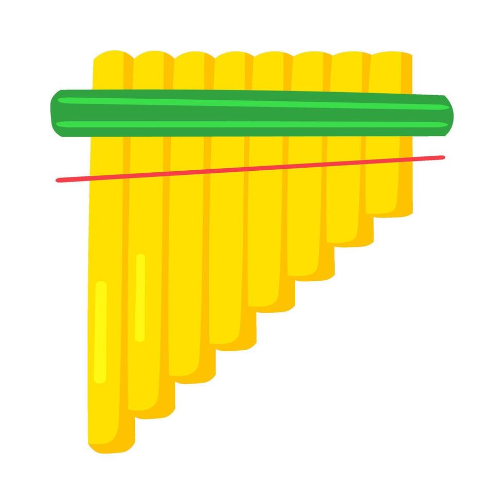 Flute Traditional Wind Musical Instrument vector