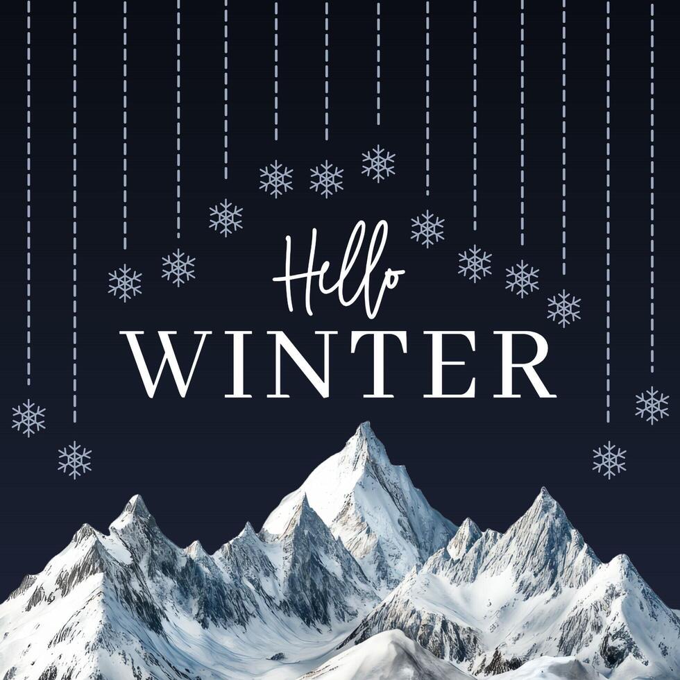 Welcome Winter for Instragram Post template
