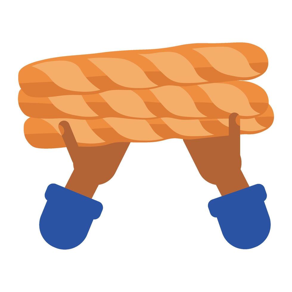Baked Crusty Baguettes Confectionery And Bakery vector