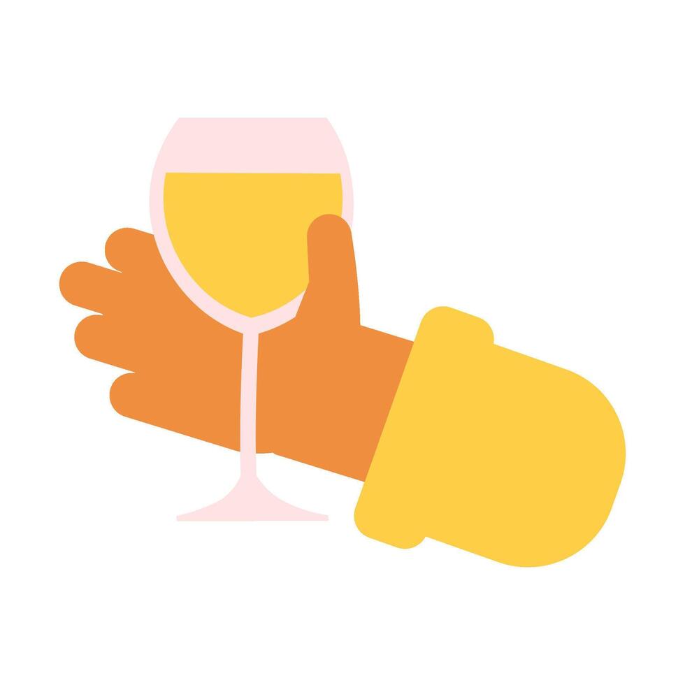 Glass Of Champagne Tasting Drinks In Bars vector