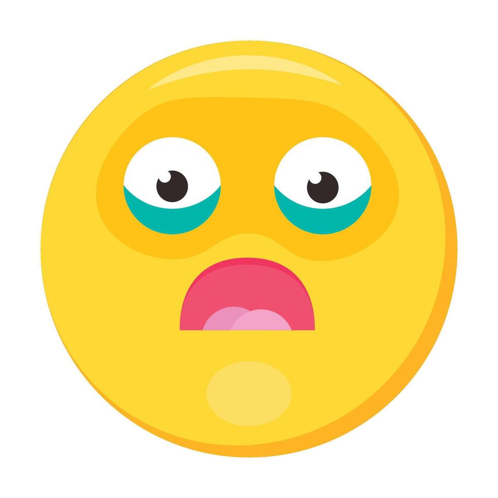 Frightened Emoji Cute Cartoon Icon Element vector