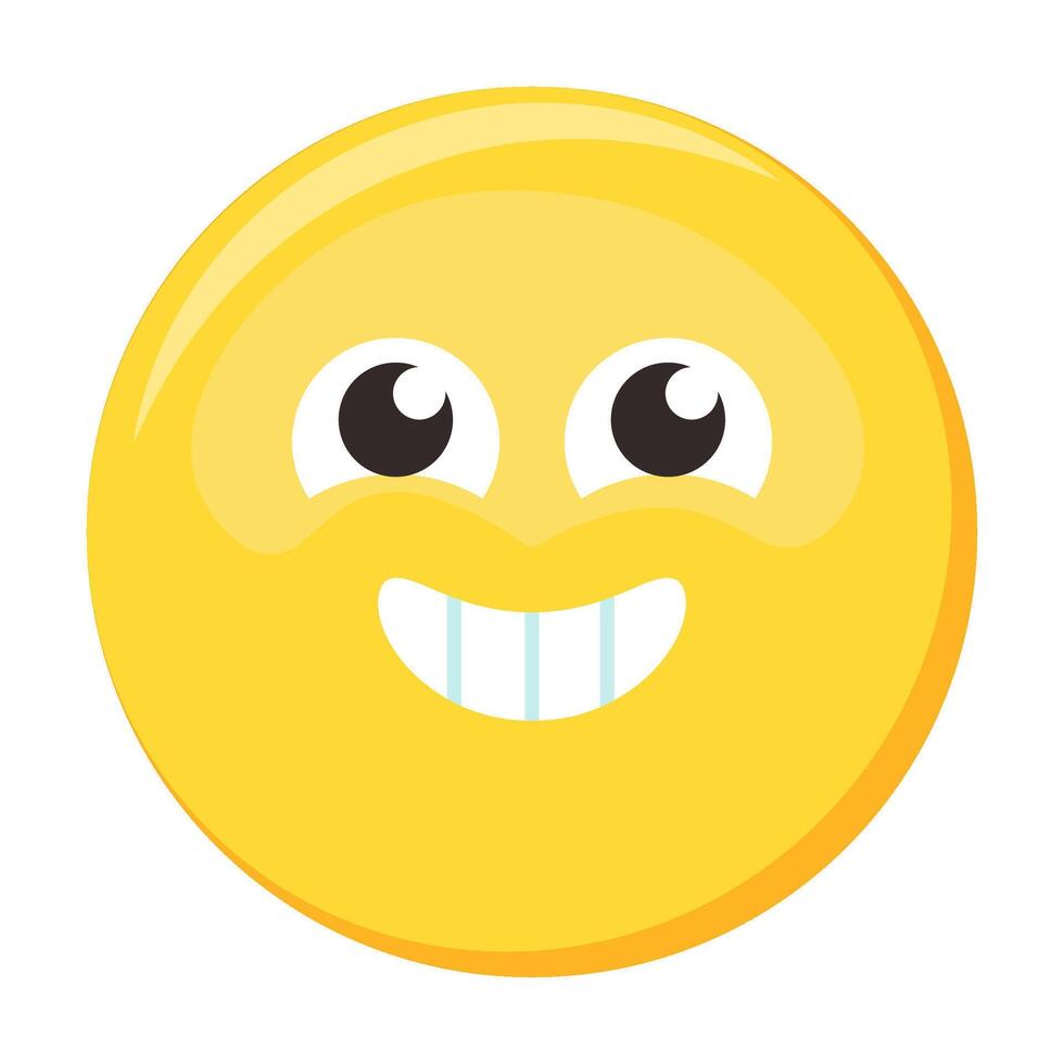 Sly Smile Emoji Cute Cartoon Icon Element vector