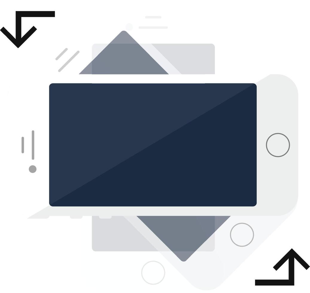 Rotate Your Phone illustration in a flat style vector