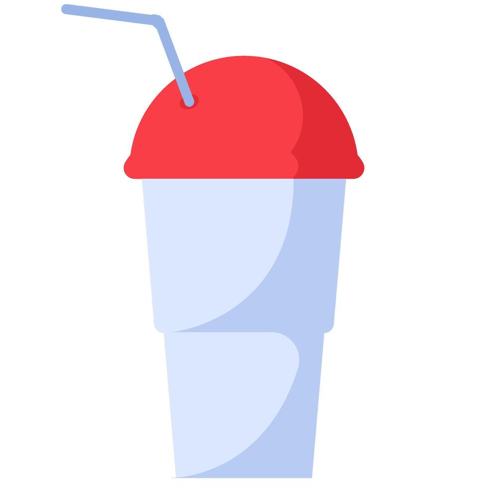 Glass with Cover Flat Style Container vector