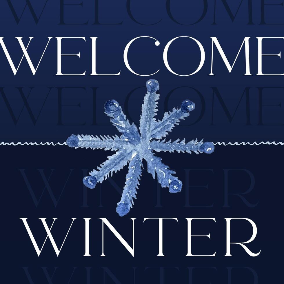 Welcome Winter Instragram Post template