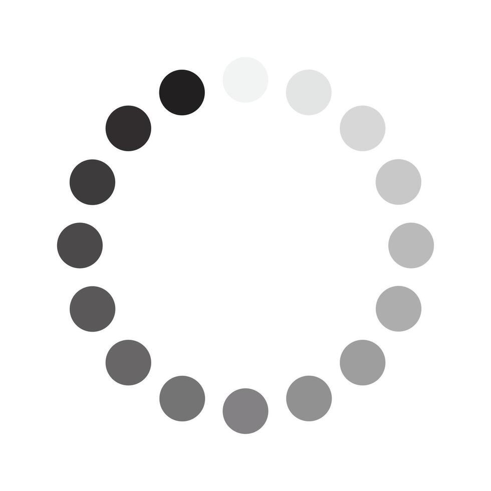 Loading circle. Round loading. White gradient dotted round loading. illustration vector