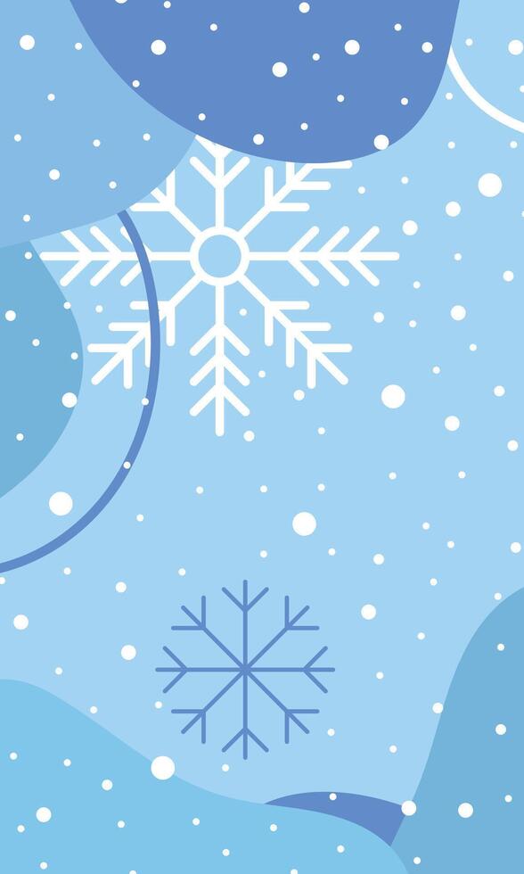 Winter poster with snowflakes. Colorful winter banner with falling snowflakes. Wintry scenes. Winter background. illustration vector