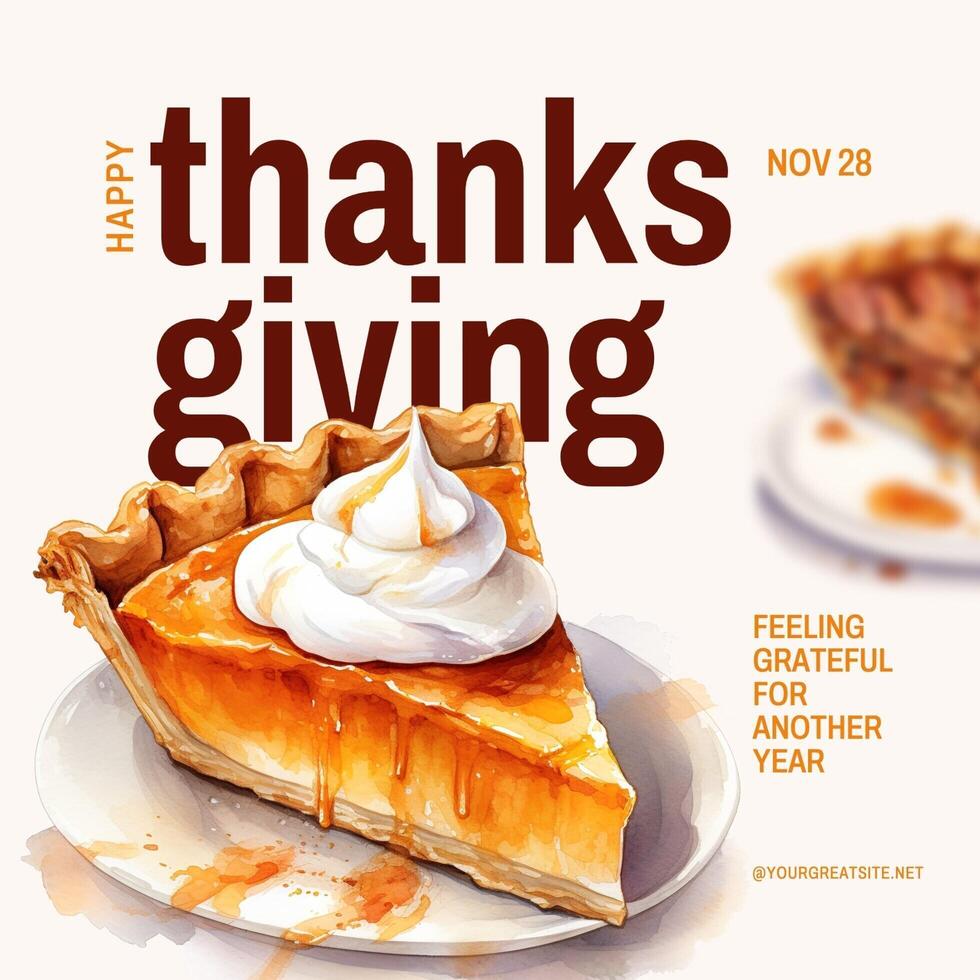 Minimalist Happy Thanksgiving Instagram Post template