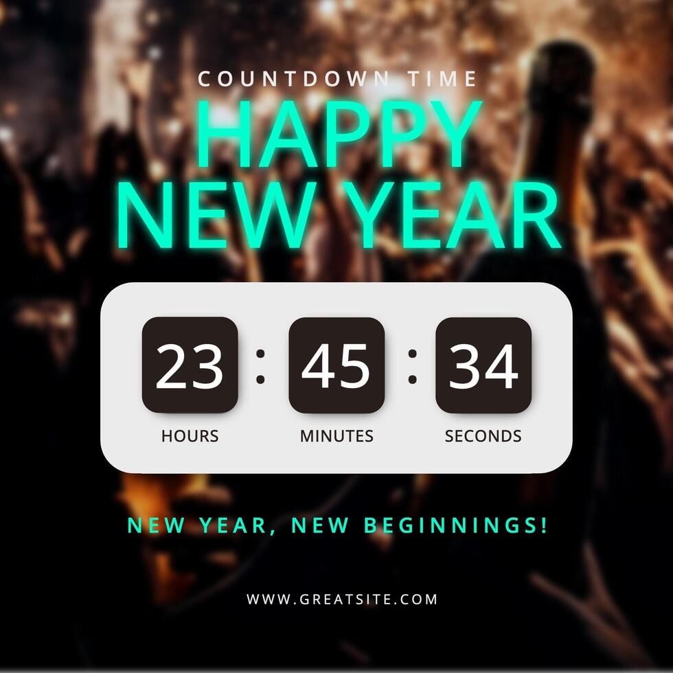 New Year Countdown Instagram Post template