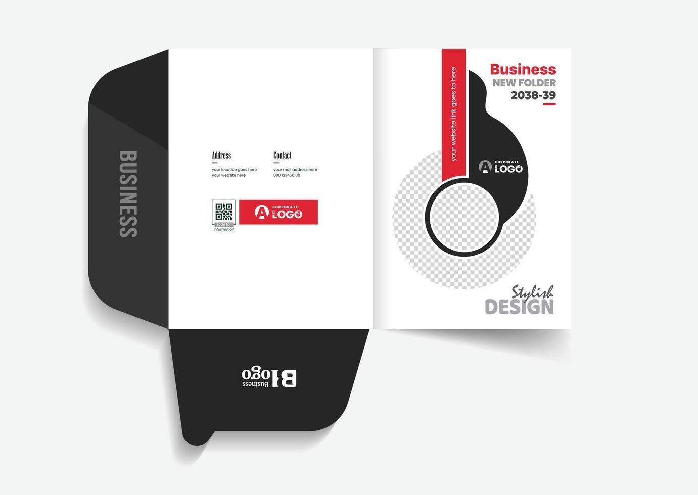 Modern folder design for your business proposal vector