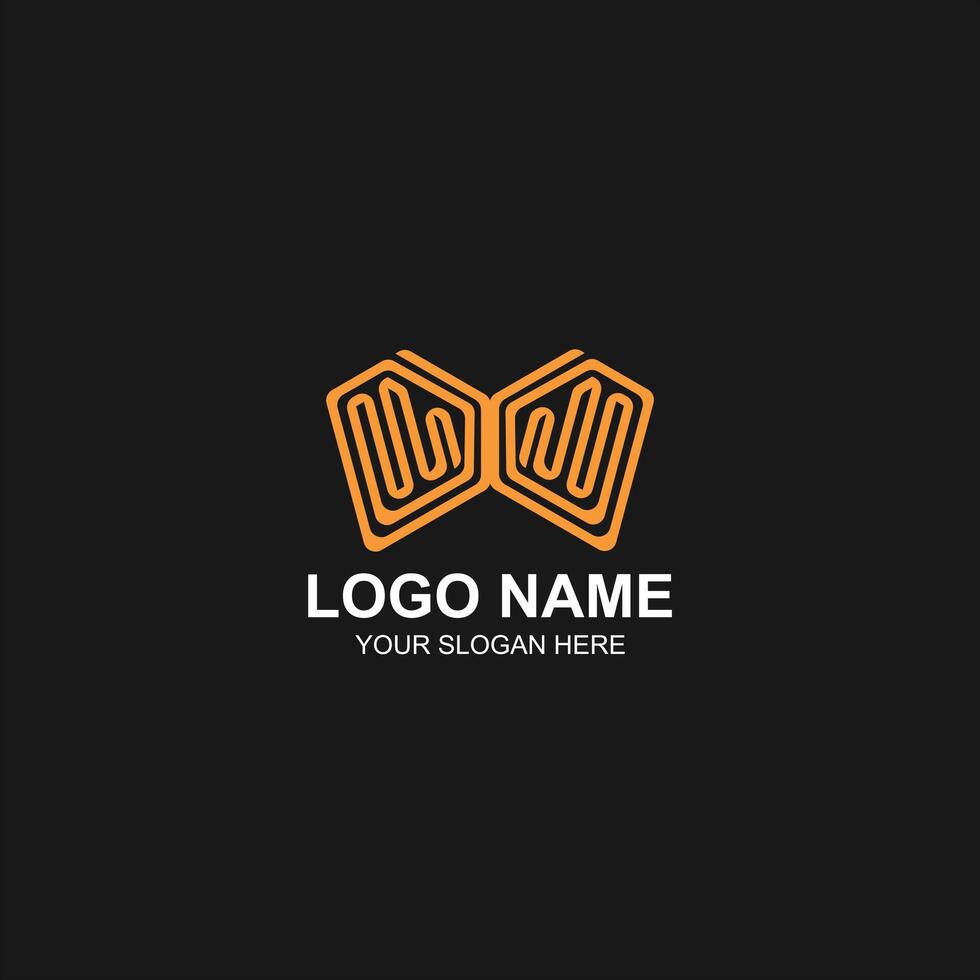 logo butterfly icon with creative illustration vector