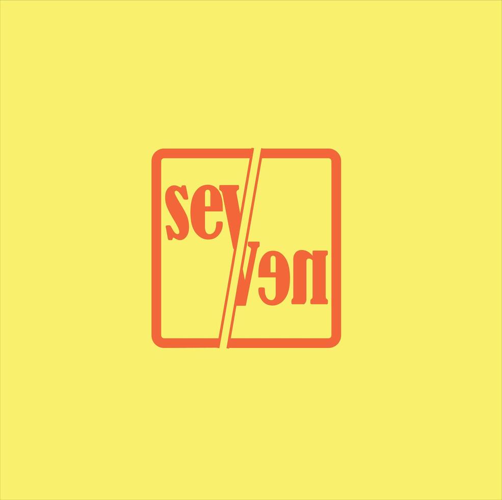 brand logo seven initial icon with creative illustration vector