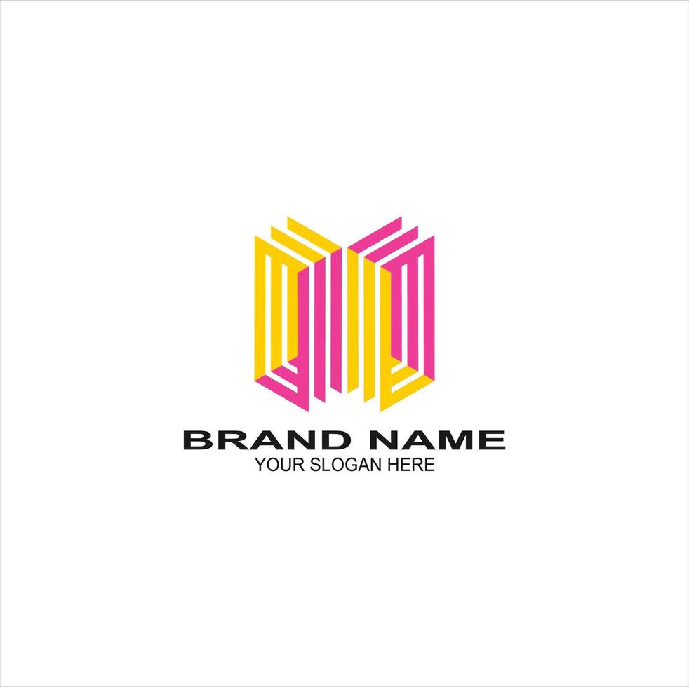 Brand logo icon with creative illustration vector