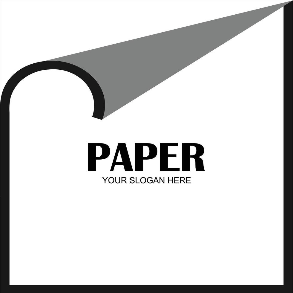 logo paper icon with creative illustration vector
