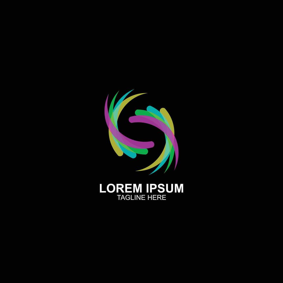 lorem ipsum logo s initial with creative illustration vector