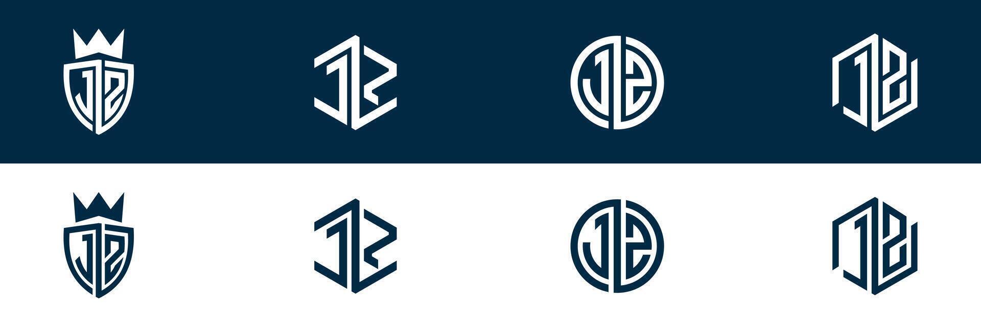 Typography JS SJ letter logo design vector
