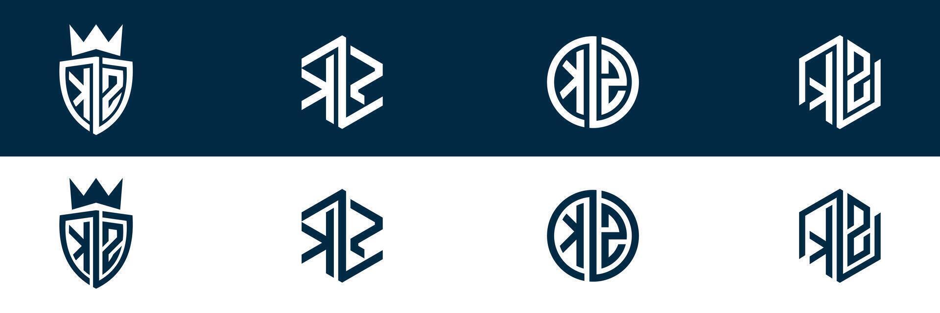 Trendy KS SK letter logo design vector