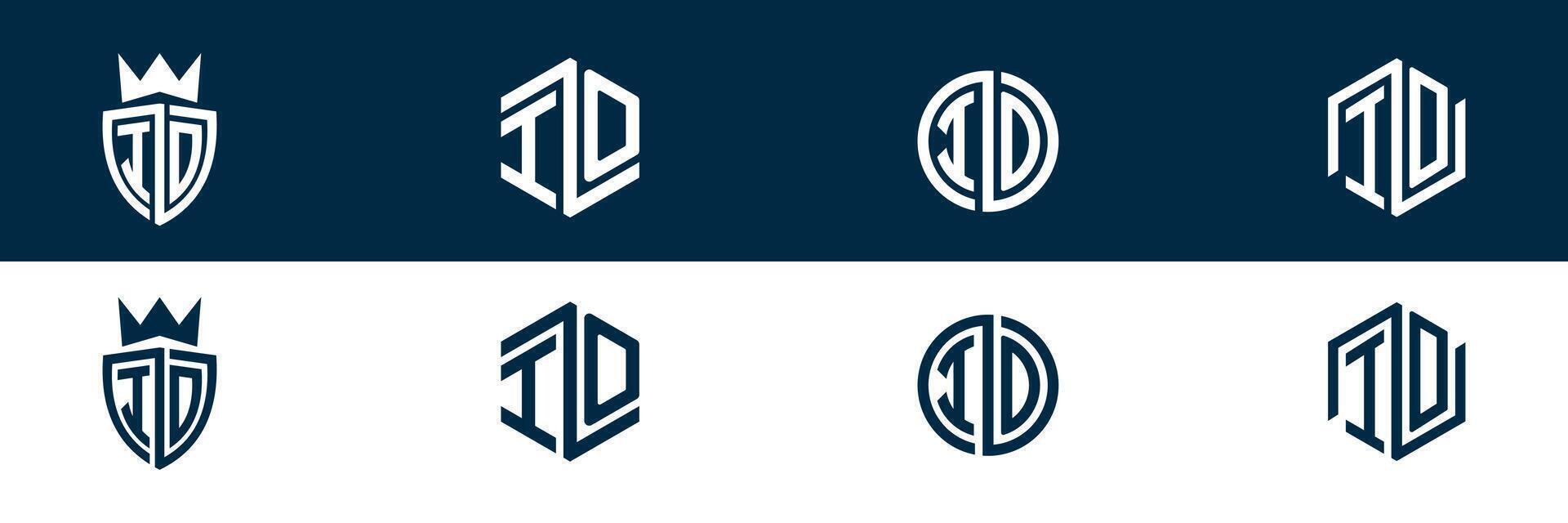 Typography IO OI letter logo design vector