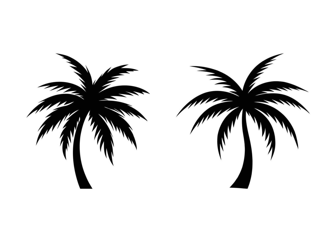 palm tree summer silhouette vector