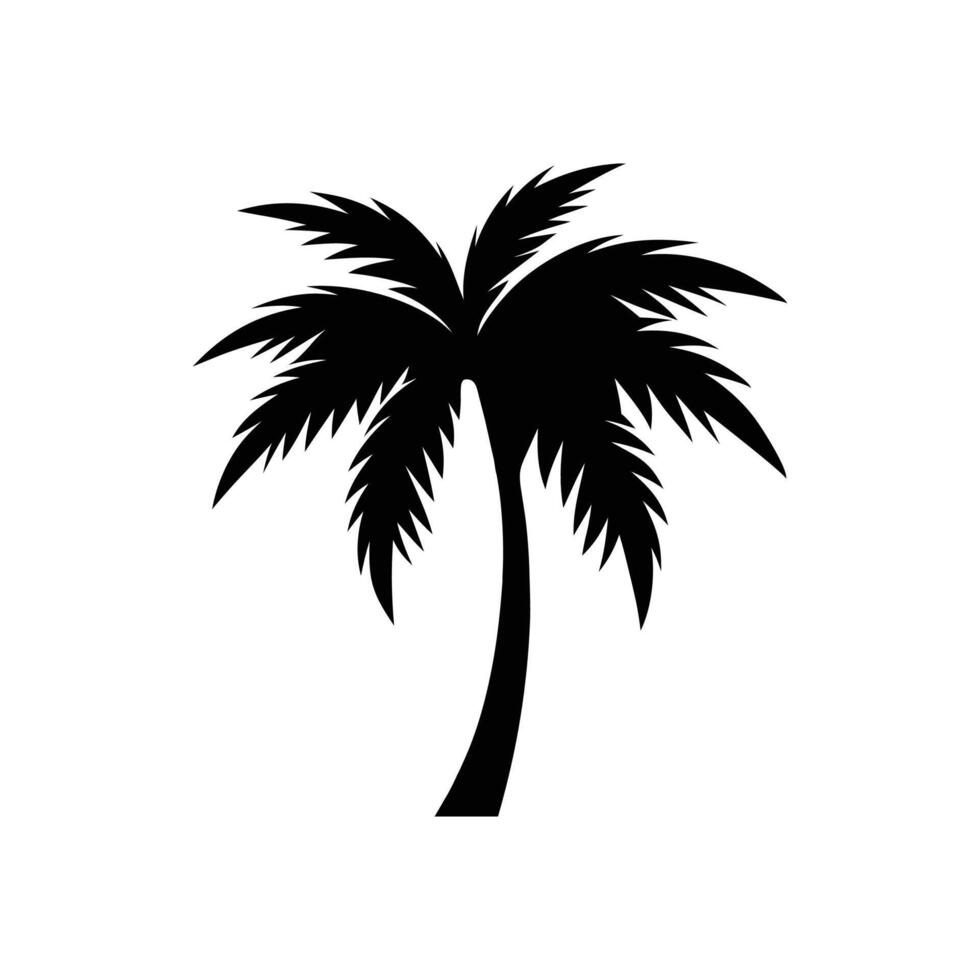 Palm tree summer logo template with isolated background vector