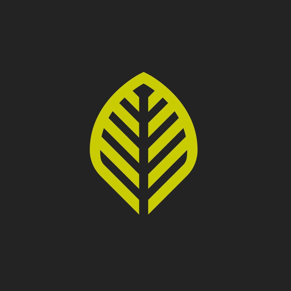 Minimalist Outline Leaf nature, natural Logo shape Design, featuring clean and elegant lines for a modern and eco-friendly branding look. vector