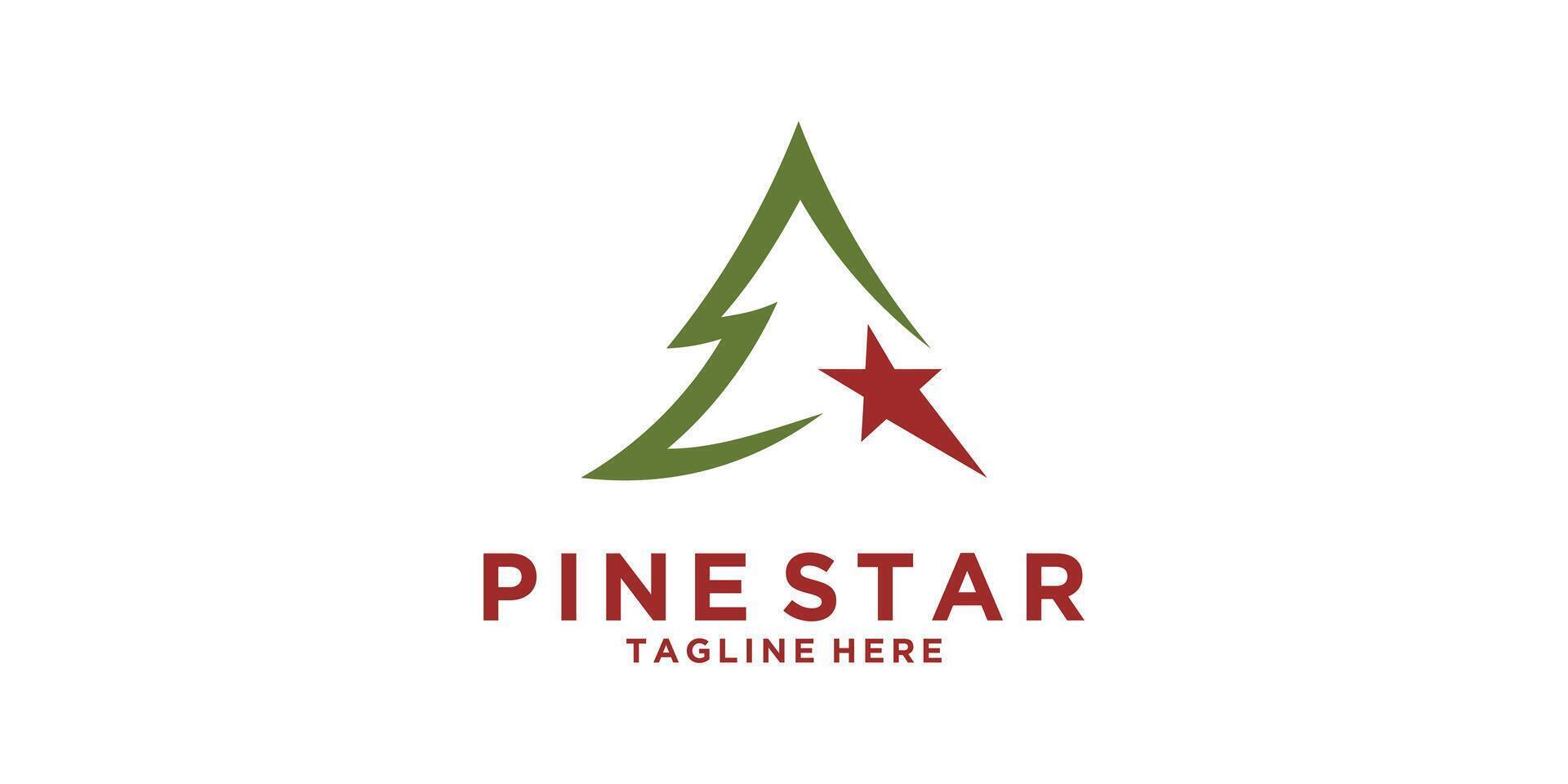pine tree logo design evergreen,christmas,,symbol,icon,idea,creative vector