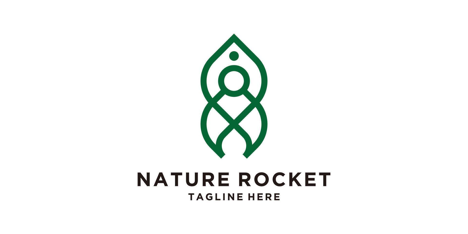 logo design combining a rocket shape with growth,symbol,icon,,idea creative. vector