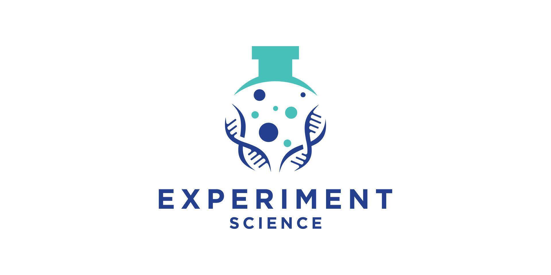 logo design experiment, science, lab, genetics, symbol, icon, , idea, creative vector