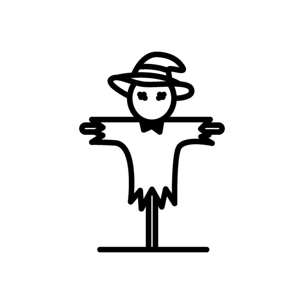 scarecrow simple icon, line style icon vector