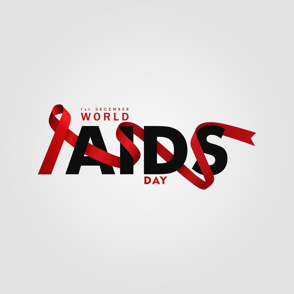 World AIDS Day awareness month concept poster. celebrated on 1 December vector