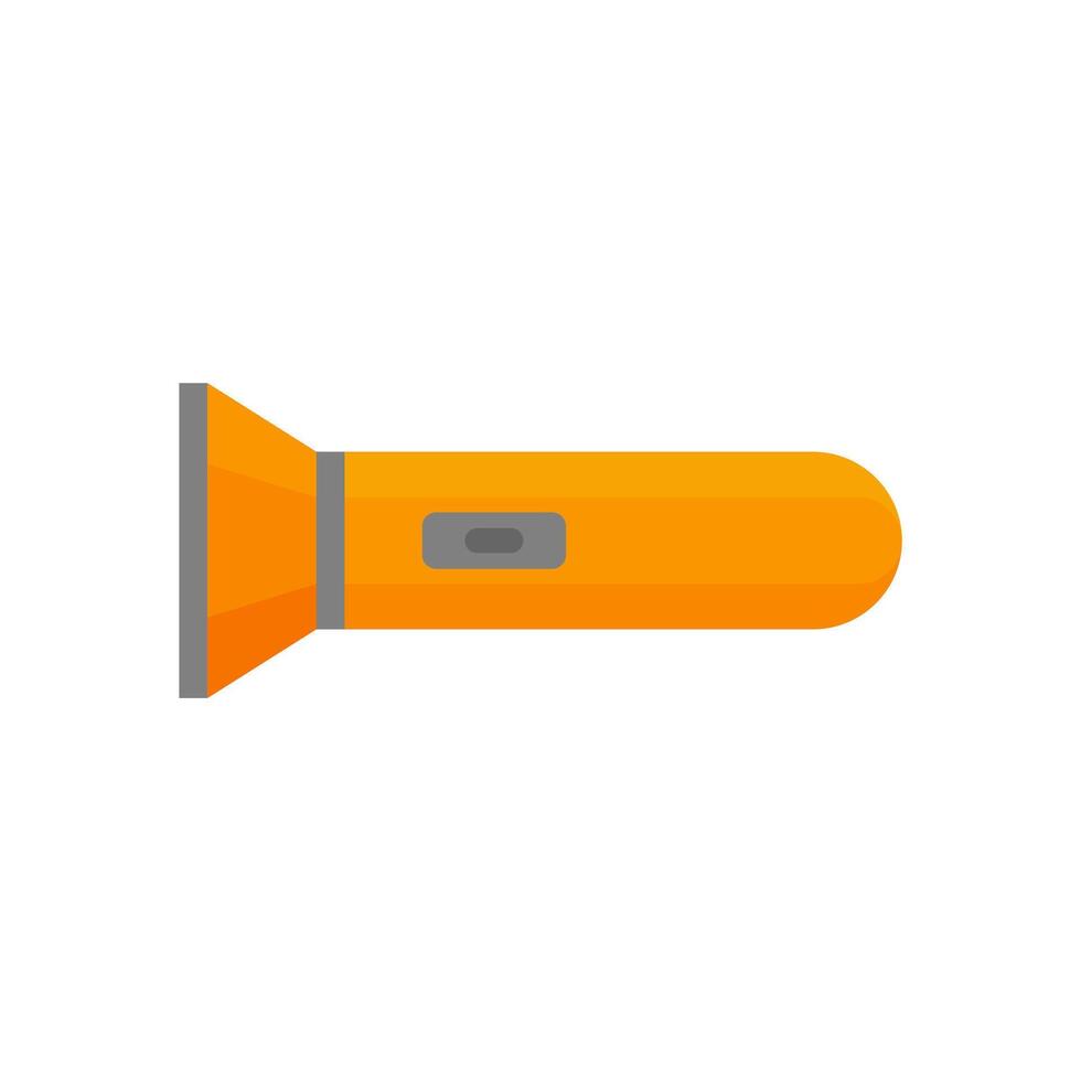 Portable flashlight isolated icon on a white background. vector