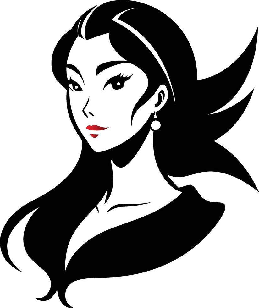 Beautiful Chinese Female illustration vector