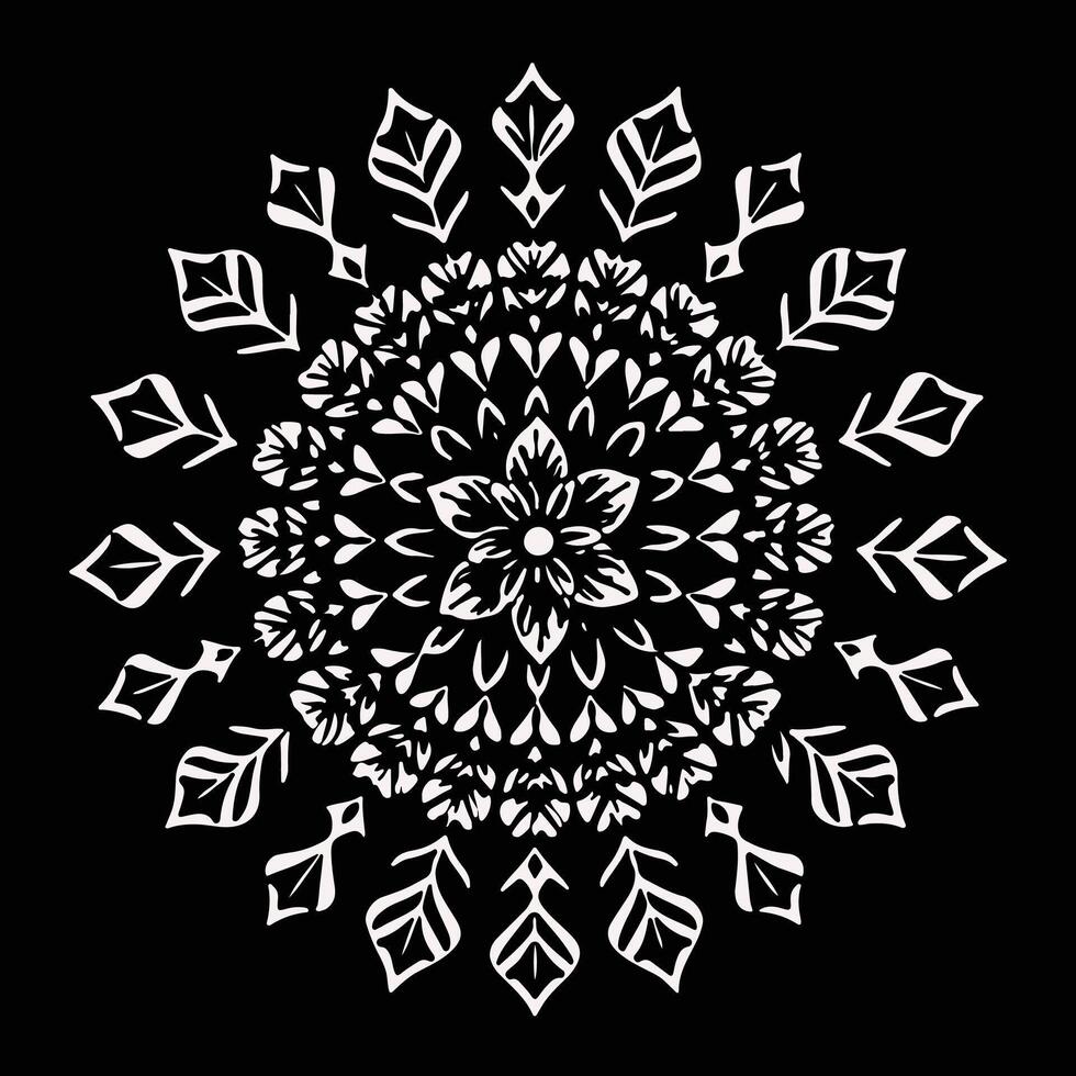 Symmetrical Mandala Art vector