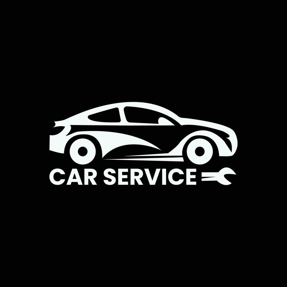 Black and White Logo for Car Services vector