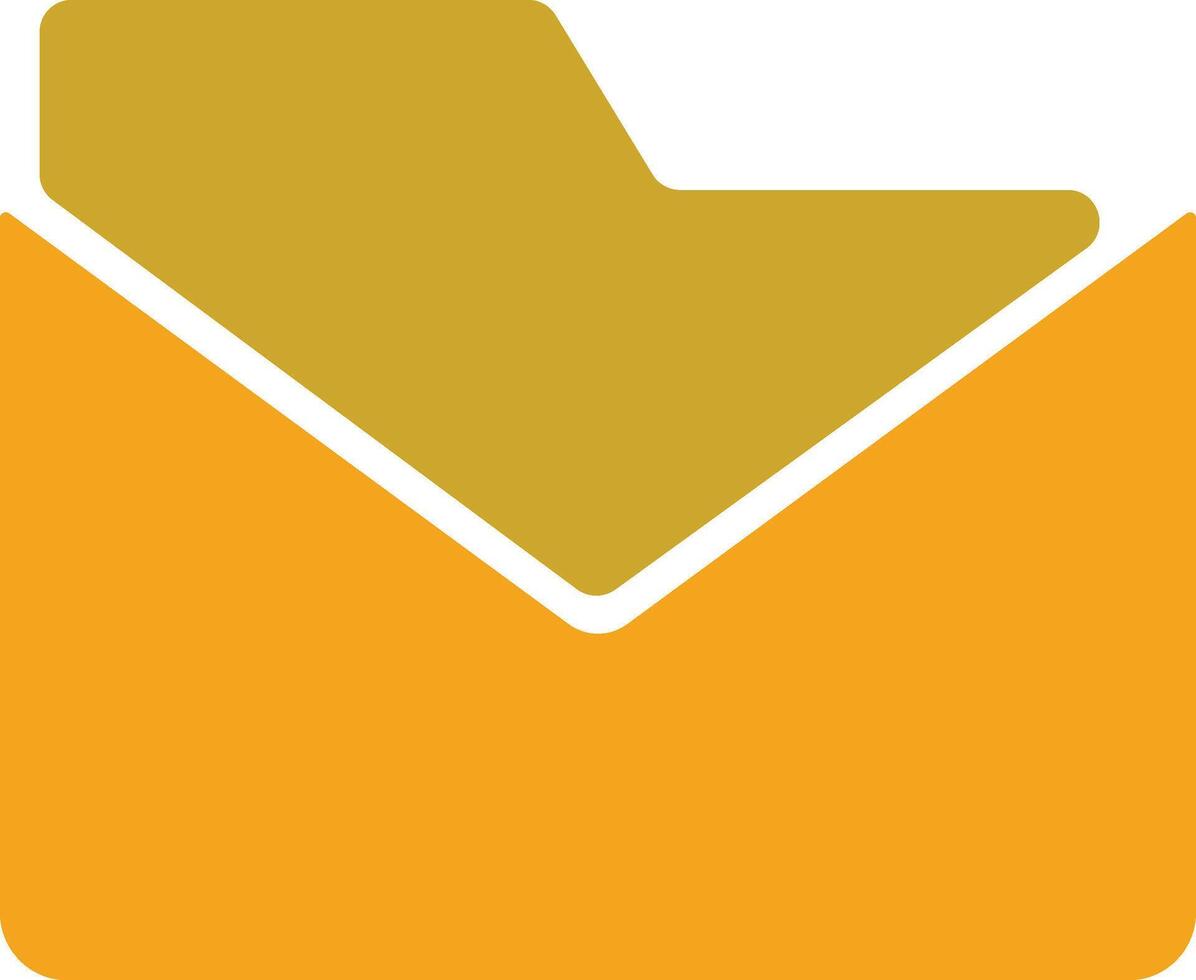 Email Attachment Icon Folder in Orange Envelope Graphic vector