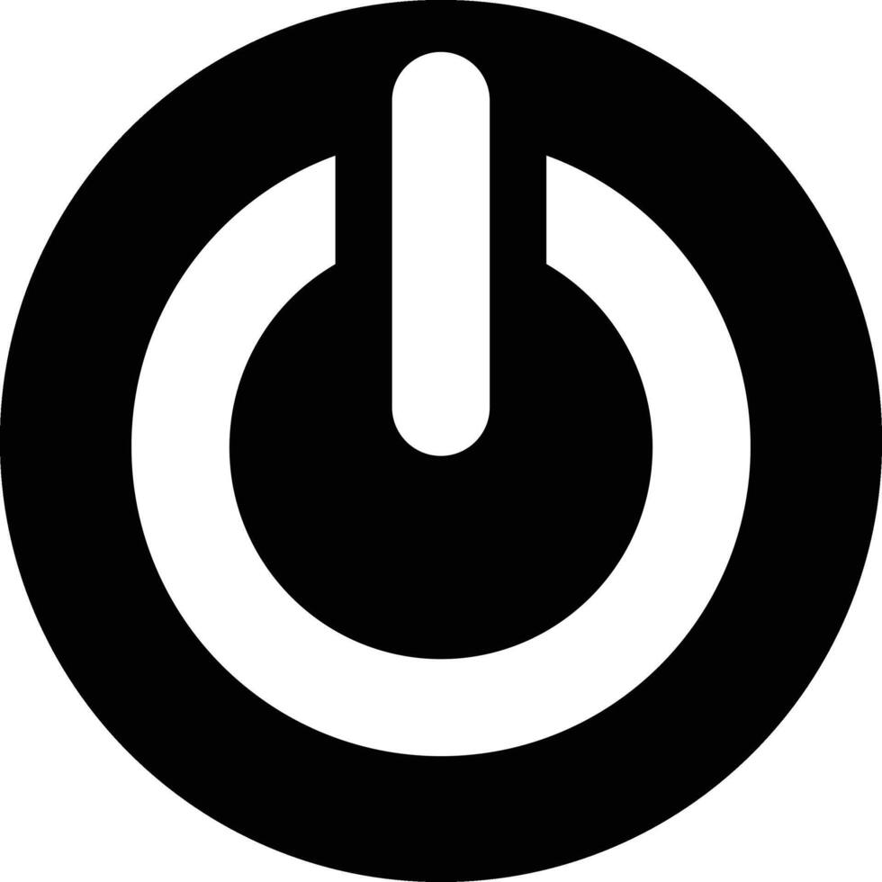 Switch icon, on off, stop start icon vector