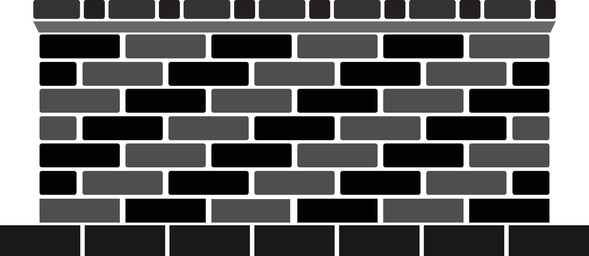Abstract Brick Wall Structure Gray, Black, Block, Pattern, Design, Architecture, Construction, Build vector